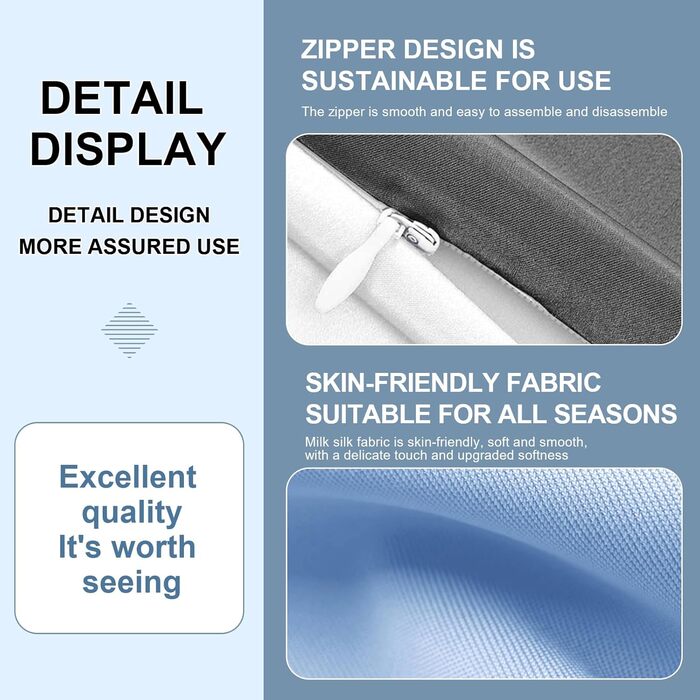 Контурна подушка з піни з ефектом пам&39яті - подушка для підтримки шийного відділу хребта для полегшення болю в шиї, ортопедична ергономічна подушка для сну на боці, м&39який охолоджувальний чохол