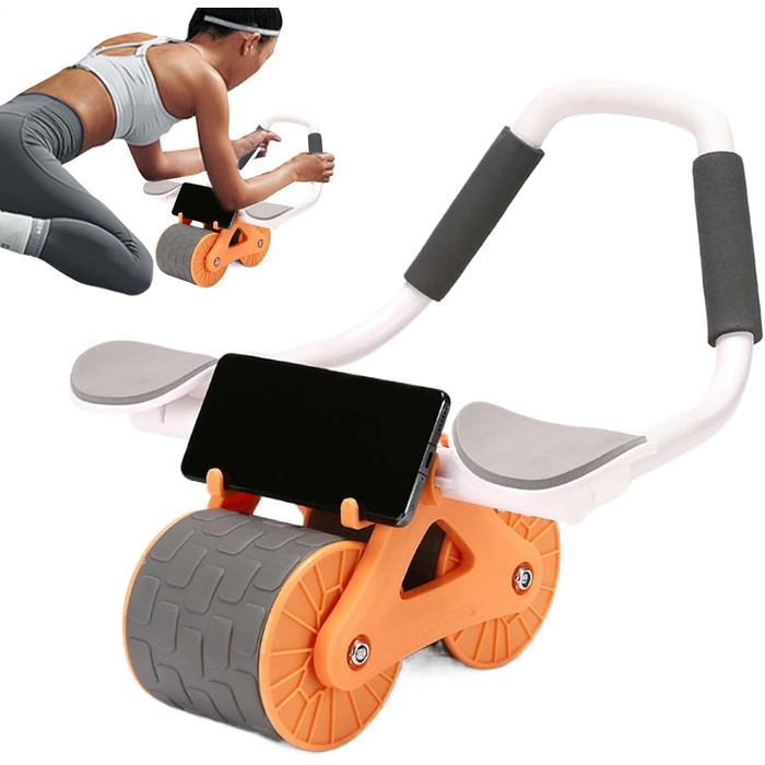 Ролик для черевного пресу знімне обладнання для тренування м&39язів живота, портативний ролик для тренування м&39язів живота з протиковзкими ручками, тренажер для зміцнення м&39язів кора для чоловіків та жінок, фітнес-вправи, тонізування м&39язів живота, 