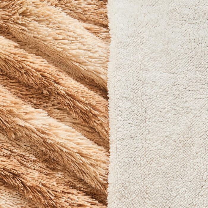 Плед EMME зі штучного хутра, пухнастий, 150 x 200 см, хутряний плед, вовняний плед, плед, супер м&39який, пухнастий плед зі штучного хутра, теплий флісовий плед, товстий, елегантний, плед для дивана та ліжка, колір тай-дай коричневий 150x200 см 01-тай-дай