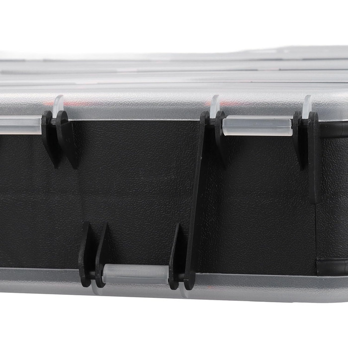 Двосторонній органайзер для деталей Haofy з кількома відділеннями та прозорою кришкою, міцний ПВХ-пластик для обслуговування та технічних цілей, портативна коробка для зберігання