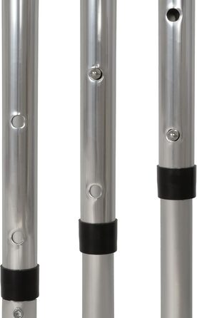 Алюмінієвий кемпінговий стіл CampFeuer для 6 осіб 120 x 60 см Складаний садовий стіл, розкладний стіл, розкладний балконний стіл Вуличний стіл з регульованою висотою, розкладний стіл для кемпінгу, саду, патіо