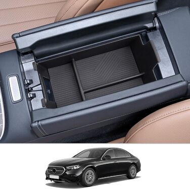 Сумісний з Mercedes E Class W214 2023 2024 S214 X214 Центральна консоль Бардачок Підлокітник Багатофункціональний ящик для зберігання Автомобільна центральна консоль Органайзер Лоток E Class W214 Аксесуари