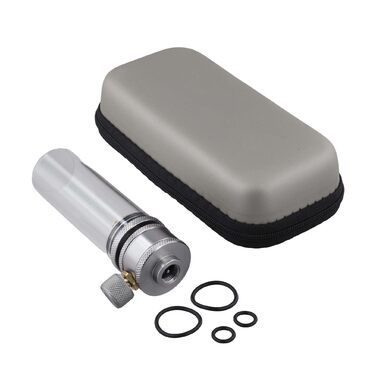 Головка газового ліхтаря для кемпінгу з регульованою яскравістю, з алюмінієвого сплаву та скла, для балонів з ізобутаном сіра (10 x 3 x 3 см)