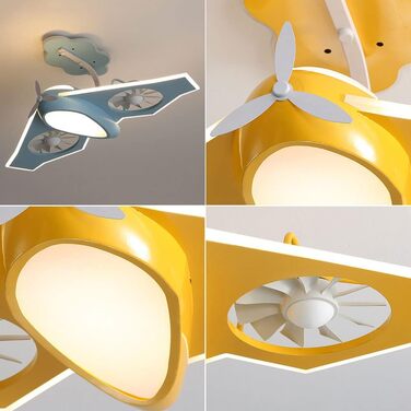 Світлодіодний стельовий світильник з регулюванням яскравості, стельовий вентилятор зі світлодіодним світлом, регульованою швидкіст