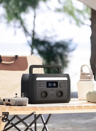 Аварійний акумулятор Revolt 230V Портативна електростанція та сонячний генератор 512 Втгод, ДБЖ, додаток, 600 Вт (акумуляторний блок, аварійне живлення 230 В)