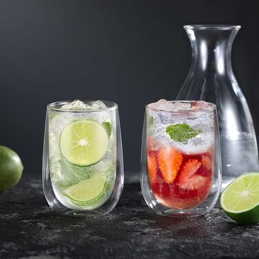 Мл Подвійні стінки Latte Macchiato Набір чашок для кави з боросилікатного скла Скляний набір 2 кавових скляних скляних склянок для