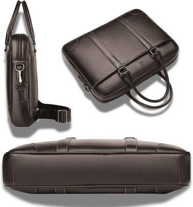 Преміальна сумка для ноутбука з екошкіри, унісекс через плече, портфель в елегантному дизайні, для ноутбуків 14/15,6/16 дюймів, ро