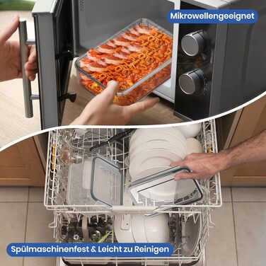 Банки для зберігання їжі TUSEASY з кришками, банки для зберігання 12 шт. Герметична коробка для зберігання з кришкою Кухонні короб