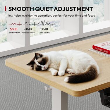 Письмовий стіл з регульованою висотою 160x80 см Ергономічний стіл для роботи стоячи з функцією пам&39яті та блокуванням від дітей, міцний каркас (клен) 160x60 см клен