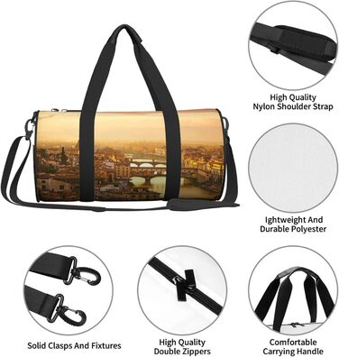 Спортивна сумка для подорожей Захід сонця, чорна, універсальний розмір