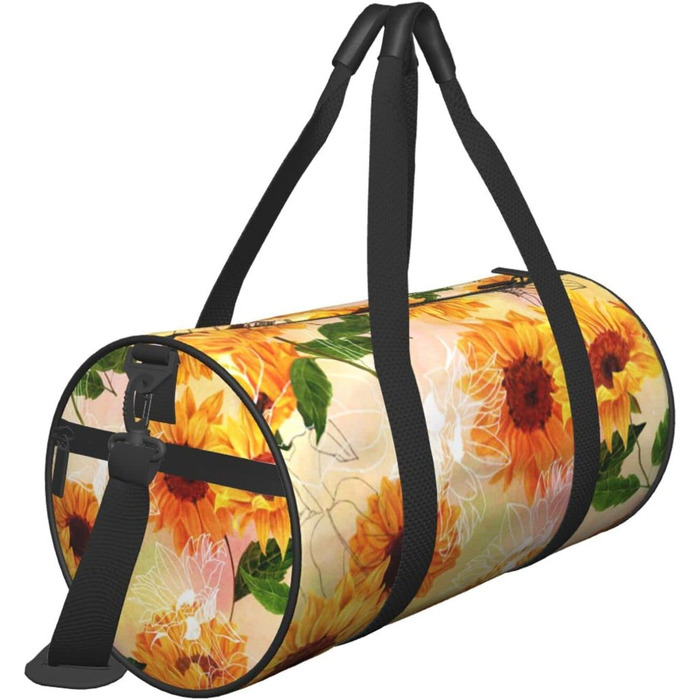 Універсальна дорожня сумка, стильна спортивна сумка з соняшниками для чоловіків та жінок, сумка-мішок, спортивна сумка