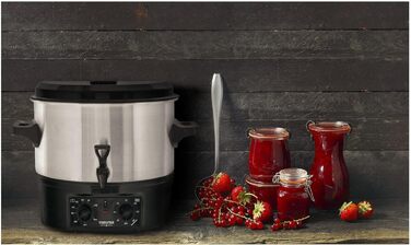 Глінтвейн Stagecaptain GWK-16A - Машина для консервації на 16 літрів - 2000 Вт - Матова нержавіюча сталь - Просте управління (температура та таймер) - Автоматичне вимкнення - Срібло