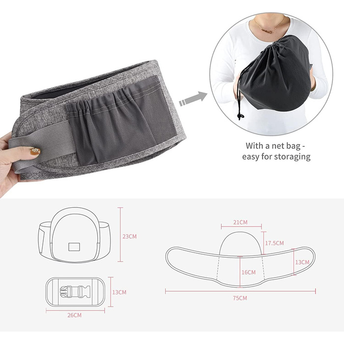 Легкий регульований табурет із підтримкою спинки, 3-в-1 для новонароджених і малюків (чорний), 0-36 Months