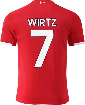 Подарунковий набір дитячої футбольної майки та шортів Wirtz Home з шкарпетками Lpool 2025/2026, дитячі розміри, червоні 24/140 (6-7 років)