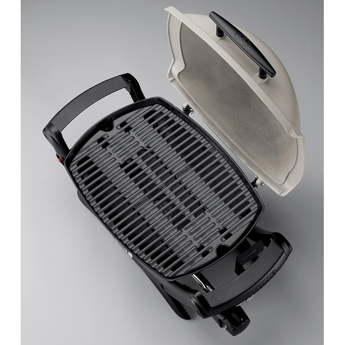 Газове барбекю Weber Q1000, поверхня гриля 43 x 32 см, портативний гриль-барбекю, 1 конфорка, 2-секційна порцелянова емальована ли