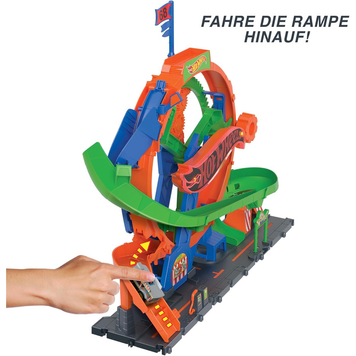 З 1 машиною Hot Wheels, дитячим колесом огляду з ярмарковими вогнями та звуками, ігровий набір для гри на колесі огляду, HKX46