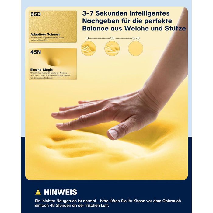 Ортопедична подушка для шиї - ергономічна подушка з піни з ефектом пам&39яті з охолоджувальним ефектом, подушка для підтримки шиї для знеболення, подушка проти хропіння для сну на боці, спині та животі, сіра