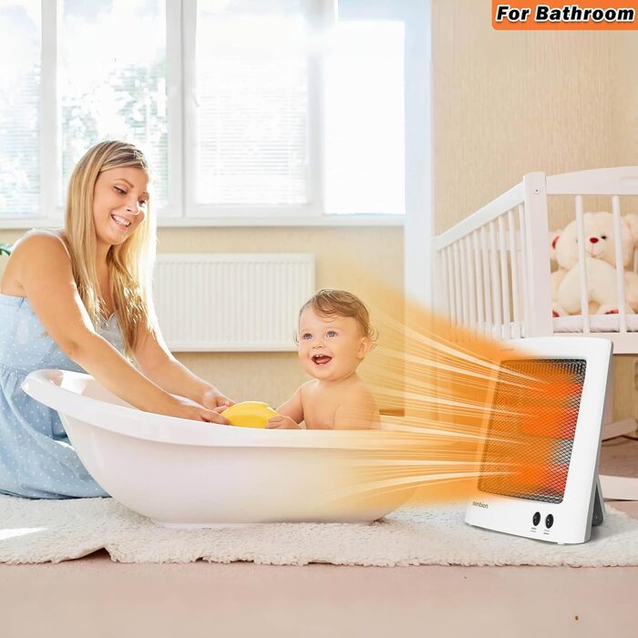 Інфрачервоний окремостоячий обігрівач, галогенний обігрівач, інфрачервоний обігрівач з 2 режимами нагріву для використання в спальнях, офісах та вітальнях