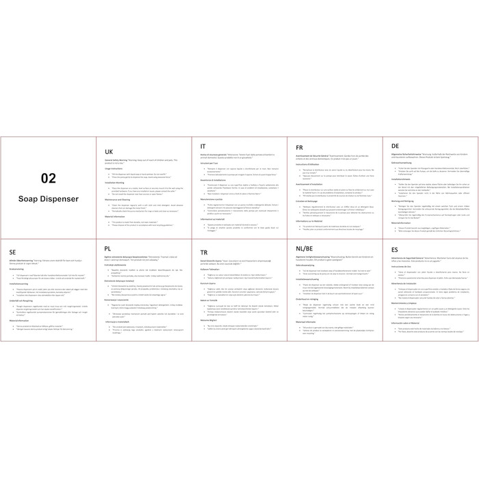 Настінний дозатор для мила з нержавіючої сталі 304 для декору (круглий, чорний)