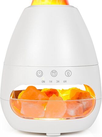 Аромадифузор, полумя зволожувача Glovios 200 мл, дифузор ефірних олій із функцією синхронізації, ароматична лампа для домашнього офісу, ароматична йога, безводне автоматичне відключення/низький рівень шуму (білий)