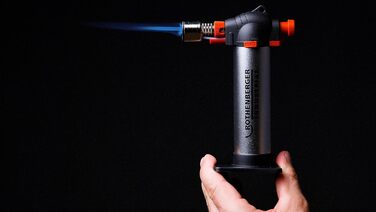 Пальник ROTHENBERGER Industrial - Crme Brle Gourmet, включаючи 2 запасні газові насадки Пальник Бунзена Кухонний пальник Паяльний пальник Робоча температура 450 Великий газовий балон з 2 газовими насадками