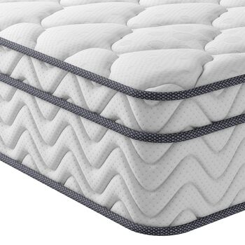 Матрац Vesgantti 160x200 7-зонний пружинний матрац Кишеньковий пружинний матрац середньої жорсткості Ортопедичний бочковий пружинний матрац Кишенькового типу (H3, верхня частина короба 26 см) H3, верхня частина короба 26 см 160 x 200 см