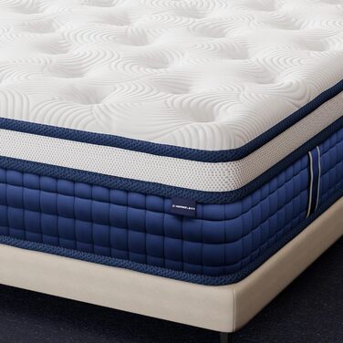 Матрац 90x200 H3 висота 26 см, пружинний блок з гелевої піни з ефектом пам&39яті, ергономічний 7-зонний ортопедичний гібридний матрац з посиленими краями, сертифікований Oeko-Tex та CertiPUR, середньої жорсткості 90 x 200 см