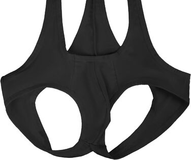 Чоловіче боді на лямках на лямках Sexy Body Stringbody Sleeveless Чоловіча нижня сорочка на лямках Нижня білизна Чоловічі труси на лямках на лямках Комбінезон Еластична суцільна сорочка Безрукавка Нижня білизна чорний L поліестер