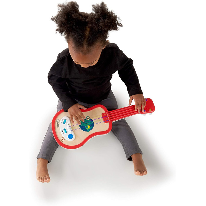 Дерев'яна музична іграшка Baby Einstein Hape Magic Touch Ukulele, 30 мелодій, 2 режими гри та регулювання гучності, від 12 місяців Ukulele Red