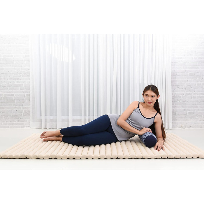 Йога-валик Leewadee Pilates Roll, екологічний натуральний продукт, Kapok Cbt1 - синій