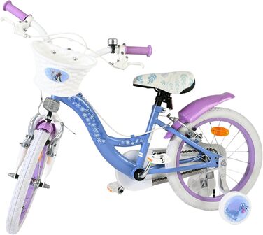 Дитячий велосипед Volare Frozen II, синій, 16 дюймів Вік 4-6 років 2 ручні гальма, додаткові колеса, світловідбивачі Регульована висота Кошик для керма Подарунок для дівчаток