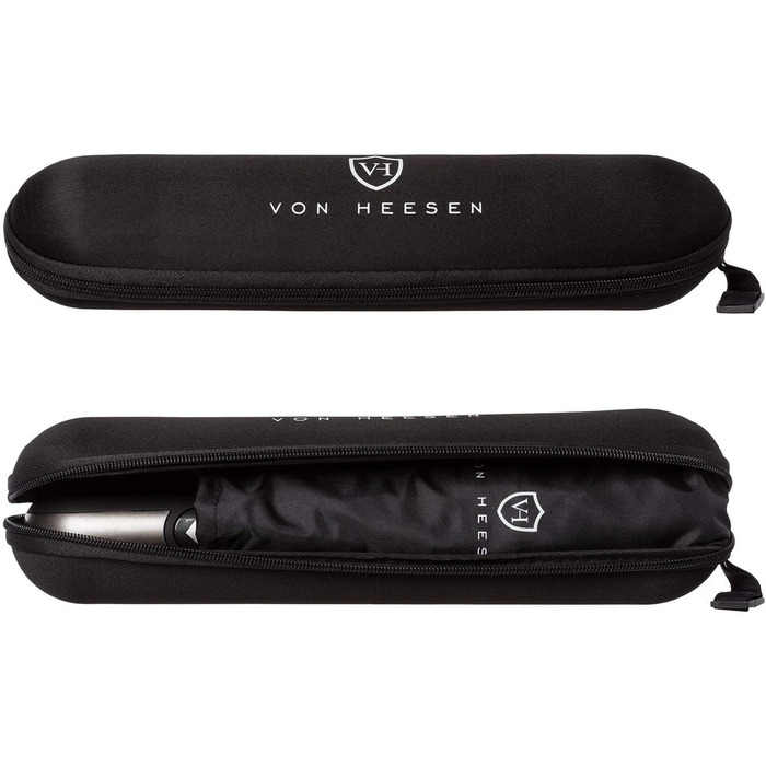 Парасолька VON HEESEN захищена від шторму до 140 км/год - з сумкою-парасолькою та дорожнім футляром - Складна парасолька з автомат