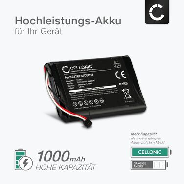 Акумуляторна навігація, сумісна з Garmin Edge 810, Edge 800, Edge Touring (1000 мАг, 3,7 В) 2 шт. заміна 361-00035-00, KE37BE49D0DX3 2 шт. 1000 мАг