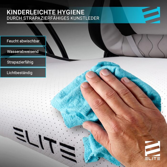 Ігрове крісло ELITE LED Pulse для дітей Ергономічне офісне крісло - Робоче крісло - Крісло керівника - Крісло - Гоночне ігрове крісло - Ігрове крісло - Обертове крісло - Крісло - Штучна шкіра (чорний/білий RGB)