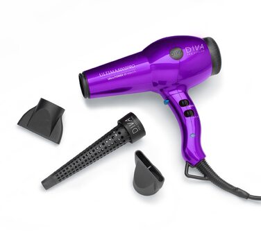 Професійний фен DIVA Pro Styling Ultima 5000, 2200 Вт, AC-двигун, фіолетовий