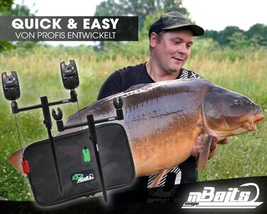 Підставка для вудилища Angel-Berger Magic Baits Black Quick Rod Pod з сумкою, індикатором клювання, підставкою для вудилища та шпулькою