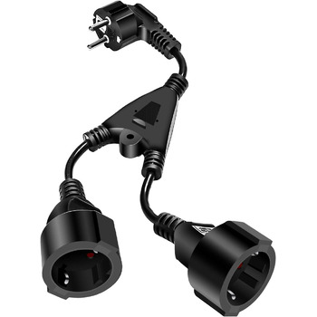 Адаптер короткої кабельної розетки 2 в 1, подвійна вилка для розетки, подовжувач розетки 2-стороння розподільна розетка, багатораз