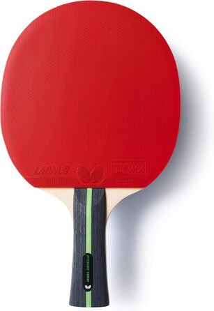 Ракета для настільного тенісу Butterfly Ovtcharov Expert ідеальна для досвідчених гравців та гравців, сертифіковані ITTF накладки LAGNUS (2,0 мм), 5-шарова деревина для атаки з увігнутою ручкою, для сильних ударів