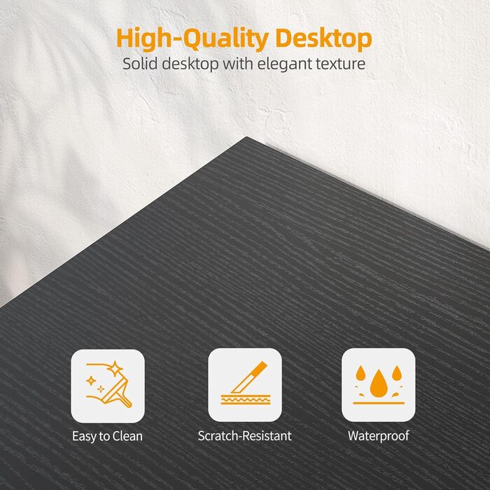 Ігровий стіл L-подібний, 100 x 70 см, Двосторонній комп'ютерний стіл з розетками та бічними кишенями, Кутовий стіл для офісу та до