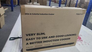 Індукційна плита TOKIT Індукційна плита Автоматичне визначення каструлі 2100 Вт 1-кнопкове керування 16 мм Ультратонка кришталева поверхня су-від подряпин сірого кольору