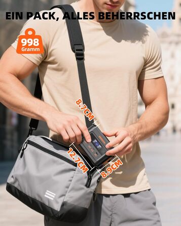 Портативна електростанція H100, сонячний генератор, портативний акумуляторний генератор з РК-дисплеєм. Швидка зарядка LiFePO4 акумулятора ємністю 99,2 Втгод, 3-портовий портативний резервний акумулятор потужністю 120 Вт, для автофургонів та як аварійний г