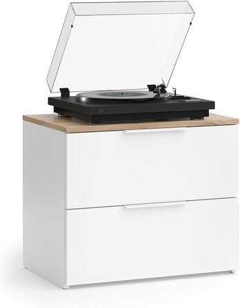 Комод Vicco Wido, полиця з дверцятами, білий/Сонома, 60 x 50 см з 2 шухлядами