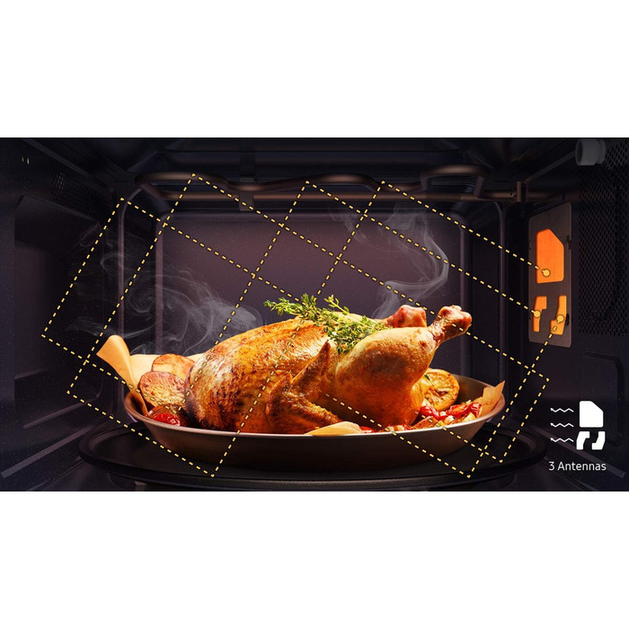 Мікрохвильова піч з грилем, 23 л, 800 Вт, керамічна, емальована, гриль для смаження та підставки Eco, біла 23 л 800 Вт Білий, 23T5018CW