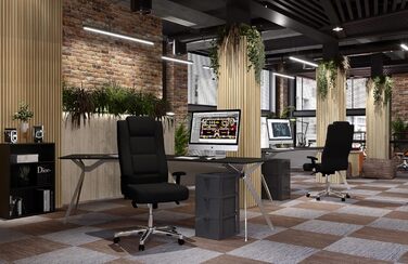 Крісло керівника Topstar Chairman 10 (регульовані по висоті підлокітники, шкіра, 64 x 63 x 120 см) чорне