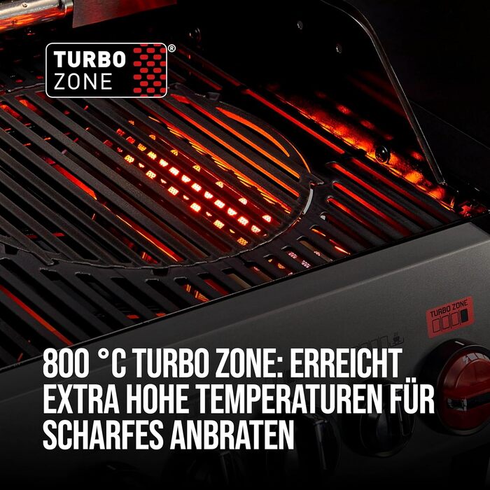 Газовий гриль Enders HYDE 4 SIKR Turbo 4 пальники з нержавіючої сталі для прямого та непрямого грилювання, TURBO ZONE 800 C, SWITCH GRID, інфрачервоний задній пальник та бічний котел, серія HYDE 8041 (2025)