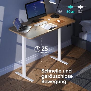 Каркас столу ONKRON з регульованою висотою та 2 двигунами, до 100 кг, стіл з електричним регулюванням висоти для сидіння та стояння з 3 налаштуваннями пам&39яті, електричні ніжки столу, біла рама столу CDF222E-W