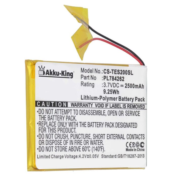 Батарея Battery-King, сумісна з Teasi PL784262 - літій-полімерна 2500 мАг - для One 2