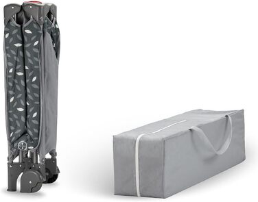 Дитяче ліжечко Momi BELOVE для дітей вагою до 15 кг, Ш65 x Д125 x В78 см (складається 21 x 23 x 80 см), дитяче ліжечко з матрацом, 2 колеса, сумка для транспортування сірого кольору