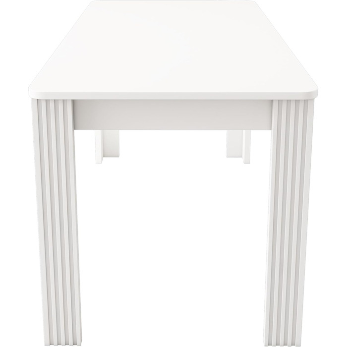Дерев&39яний обідній стіл Merax, прямокутний обідній стіл, сучасний кухонний стіл для вітальні та їдальні, 116Д x 65Ш x 75В см, білий