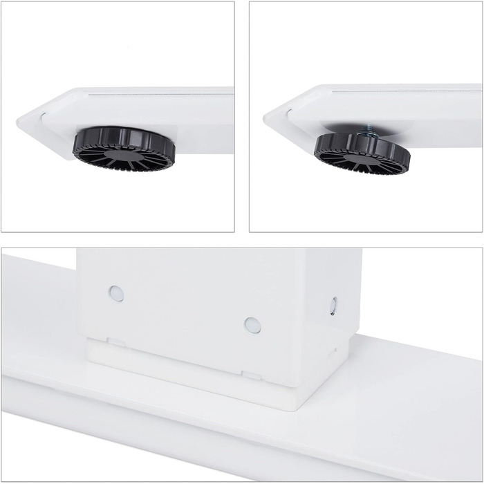 Електричний каркас столу Relaxdays з регулюванням висоти, розсувний, 71-121 см, каркас столу, сталь, білий